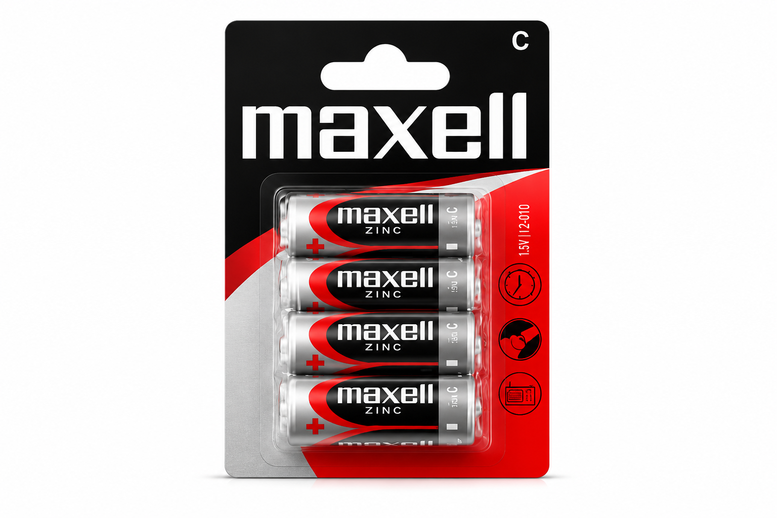 Maxell Zinc AA ელემენტები — 4 ცალი