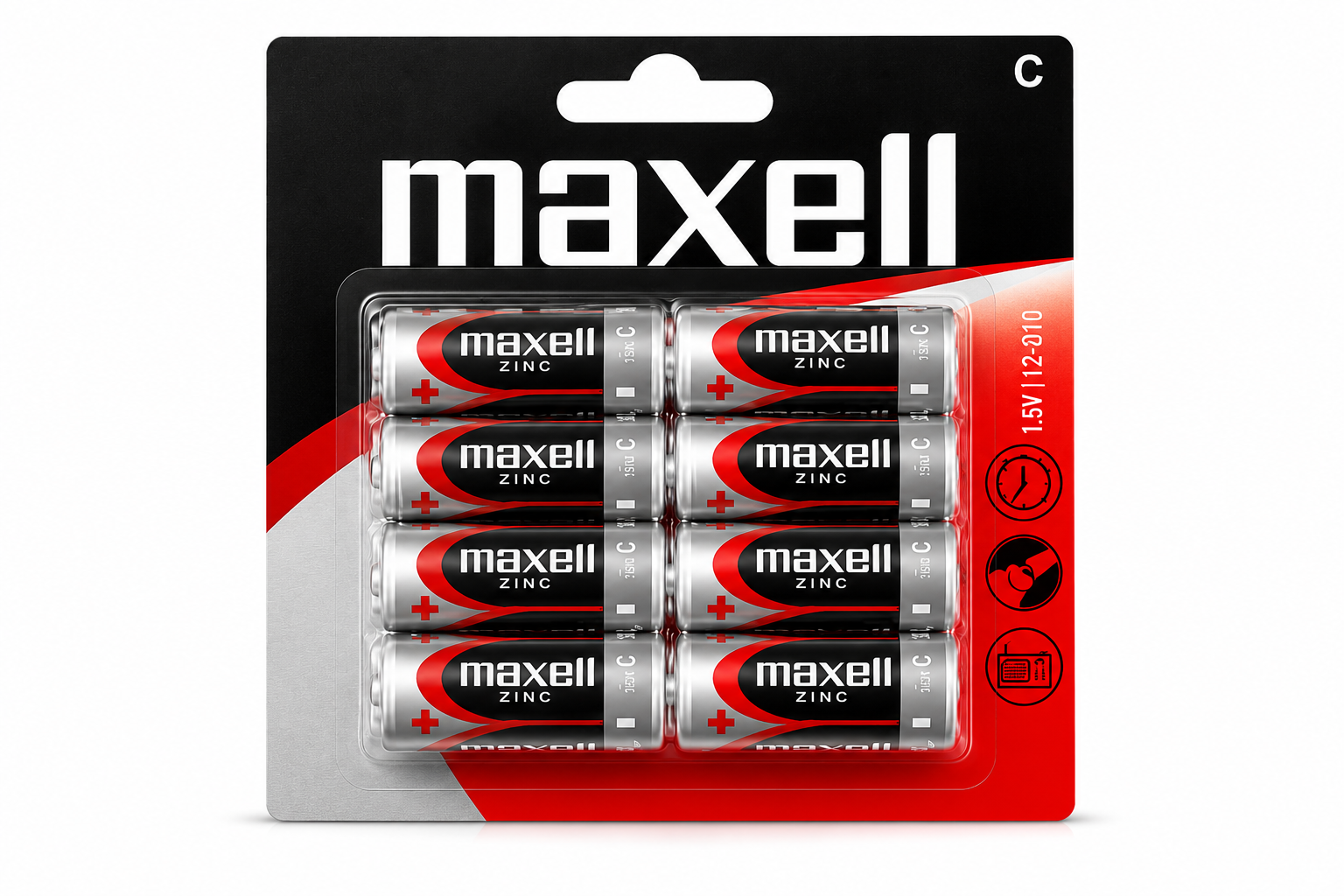 Maxell Zinc AA ელემენტები — 8 ცალი